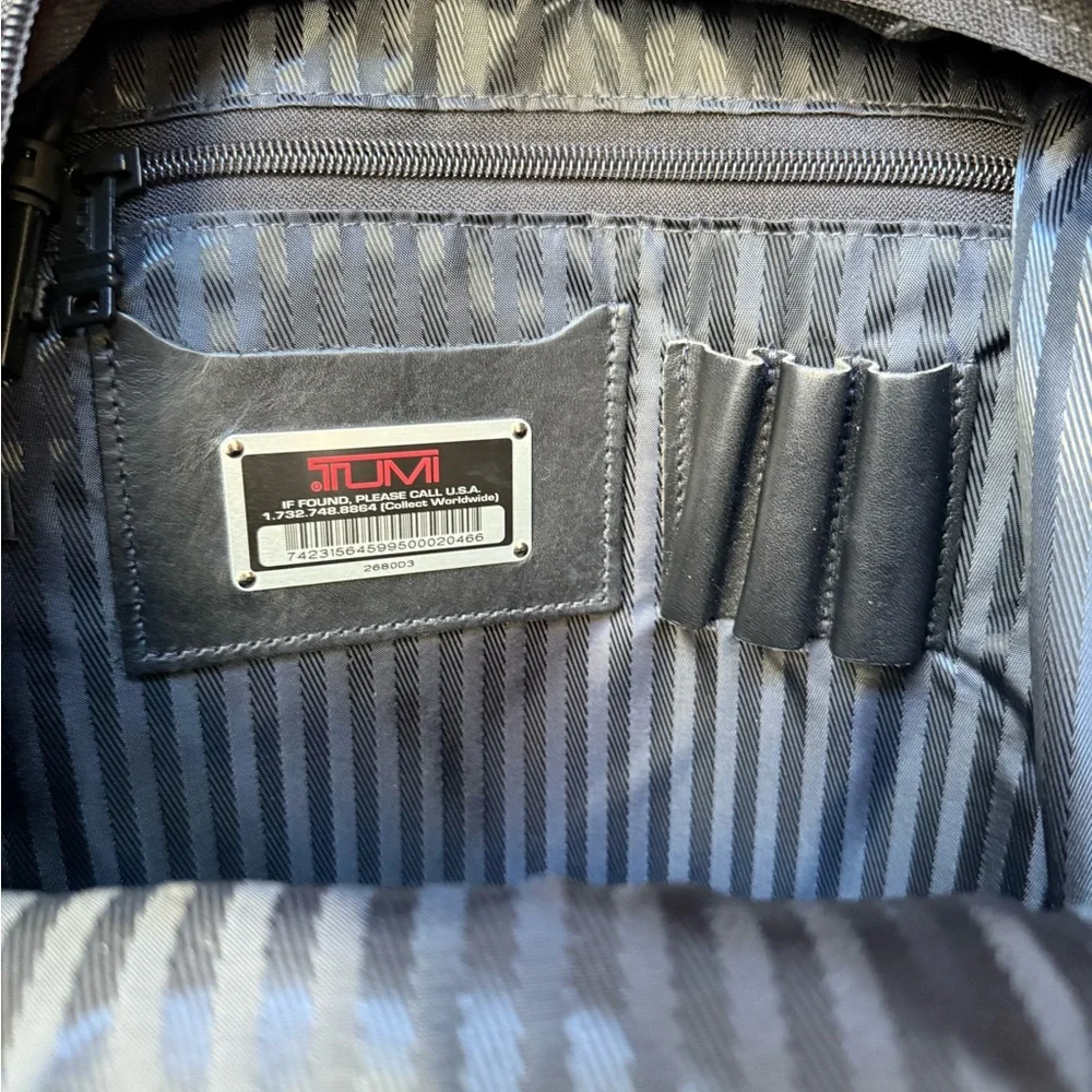 TUMI Black Ballistic Nylon Urban Bodypack / Backpack. Style # 2680D3 - Picture 11 of 11